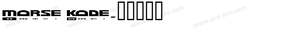 Morse Kode字体转换
